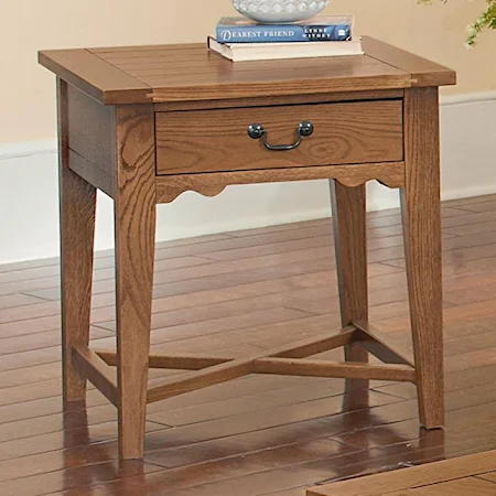 Cottage End Table with 1 Drawer
